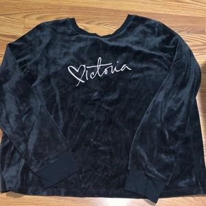 Victoria Secret velvet open back shirt size L